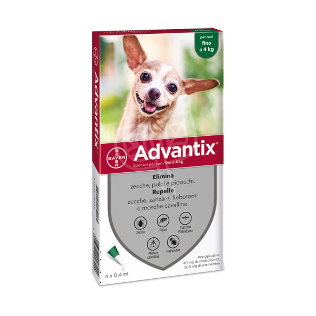 ADVANTIX BAYER SPOT-ON CANE FINO A 4 KG